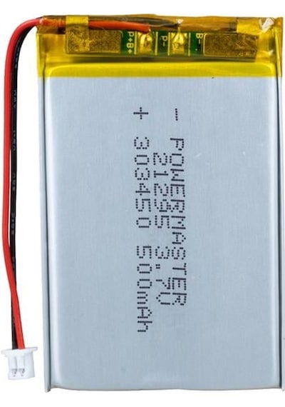 Powermaster Pm-21295 3.7v 500mah 303450 3.5mm Soketli Lityum Polimer Li-po Batarya Şarj Edilebilir Pil