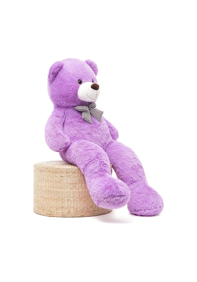 Peluş Ayı 120 Cm Papyonlu Sevimli Ayı - Sevgiliye En Özel Hediye Boz
