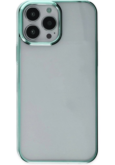 Apple iPhone Uyumlu 14 Pro Max Kılıf Element Silikon - Yeşil Düz Renkli