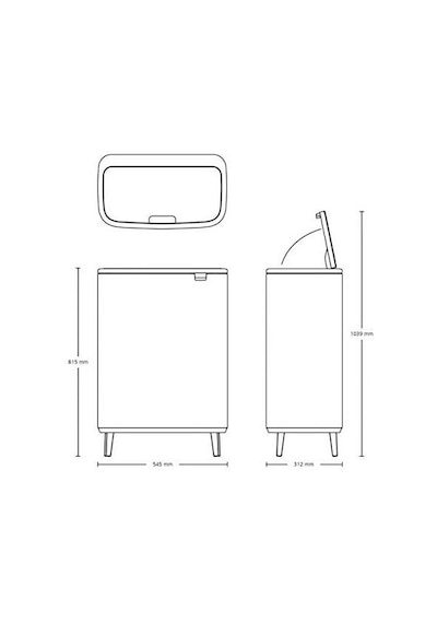 Brabantia Çöp Kutusu Büyük Boy 60 Lt Bo Touch Dokunmatik Kapak Be