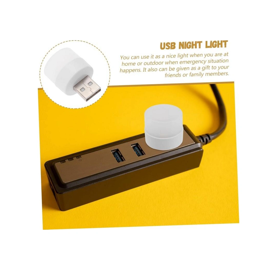 Zhltools Mini Taşınabilir Usb Led Lamba 5v 1.2w Oto Usb Lamba 1 Adet Beyaz