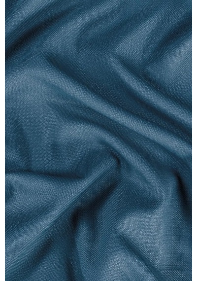 Gauze Fabric Design Capri Petrol Ekstrafor Büzgülü Keten Dokulu Yüksek Kaliteli Tek Kanat Fon Perde 200 X 270 Diğer