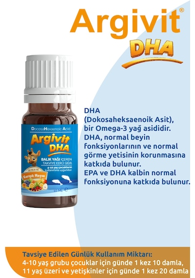 Argivit Dha Damla Balık Yağı 2 x 10 ML