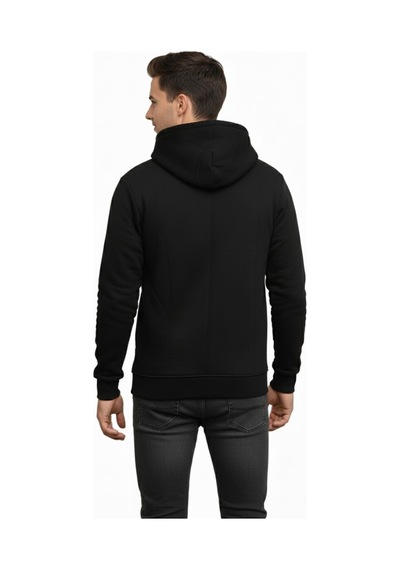 Dynamo Erkek Büyük Beden Kapüşonlu Fermuarlı Sweatshirt 6549 Bgl-st05012 Siyah