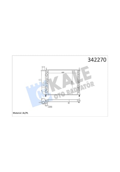 Kale 342270 Motor Su Radyatörü - Fiat Marea 1996-1997 1.6 16v Manuel Şanz. 7776507 - 7776508 - 46736955 - K46736955