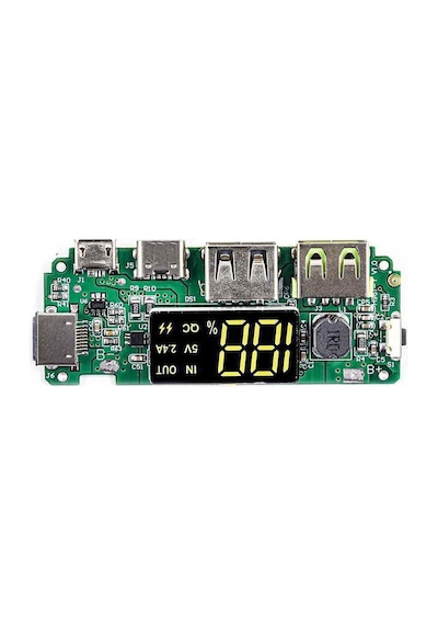 Çift Usb 5v 2.4a Usb Micro / Type-c Hızlı Şarj Power Bank Modülü