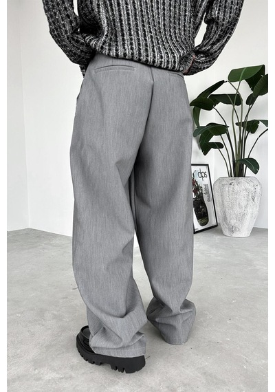 Gri Basic Premium Kumaş Pantolon Gri