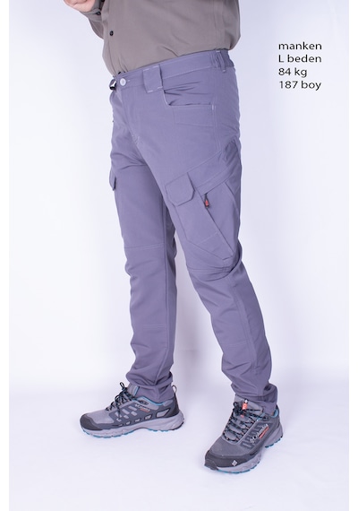 Nikbin Tactical Taktik Pantolon Outdoor Kargo Cep Likrali Yazlık -gri Gri 1