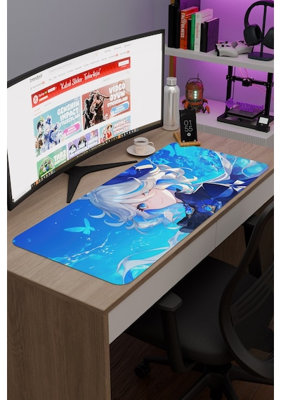 Furina Genshin Impact Anime Gacha V4 - 90x40 Xxl Gaming Mouse Pad Fare Altlığı