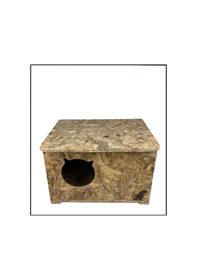 Goxawee Kedi Evi Dış Ortam Uygun Ahşap Kedi Evi Osb 60x45x40 Cm
