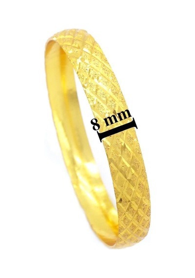 Altın Kaplama Baklava Model Bilezik 0.8 Cm Blz-3050 Altın