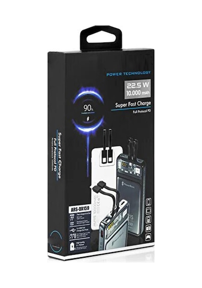 10000mah 22,5w Type-c Ve Lightning Kablolu Hızlı Şarj Powerbank 10000mah 22,5w Type-c Ve Lightning Kablolu Hızlı Şarj Powerbank