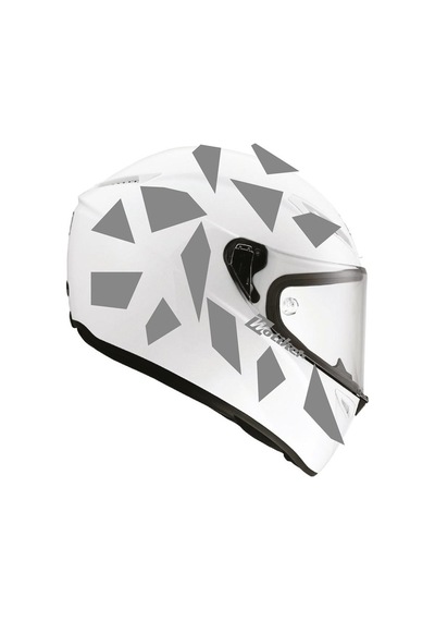 Kare Gri Kamuflaj Kask Sticker Modeli