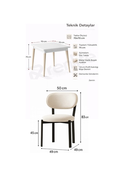 Renlife Ahşap Mutfak Masası Takımı Metal Ayaklı 2 Adet Antrasit Sandalye 70x70 Masa 2antasit Aris Aris - 2 Antrasit Vivo Renlife Ahşap Mutfak Masası Takımı Metal Ayaklı 2 Adet Antrasit Sandalye 70x70 Masa 2antasit Aris Aris - 2 Antrasit Vivo