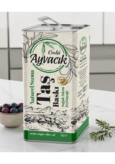 Gold Ayvacık Soğuk Sıkım Sızma Erken Hasat 5l 4800gr Zeytinyağı