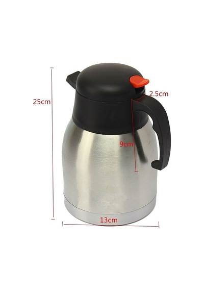 Penguen 2.5 Lt Çift Kat Çelik Çay Termos Gümüş