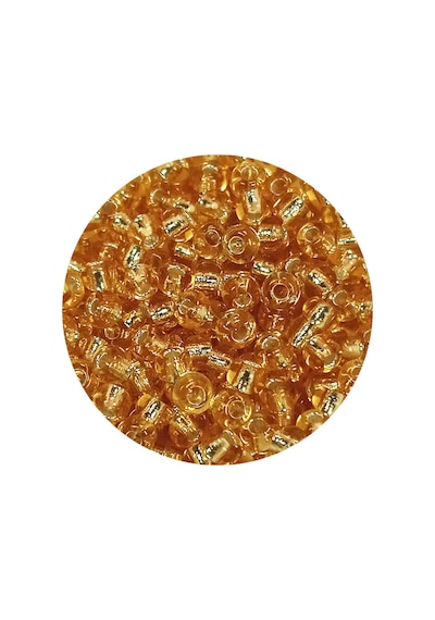 Dökme Cam Kum Boncuk 8/0 3 Mm - 20 Gram - Şeffaf Koyu Sarı - Bnc176