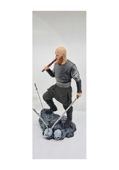 Ragnar Rodbrok Büst Figür Degistirilebilir 2 Baslı 20 Cm Vikings Vikingler