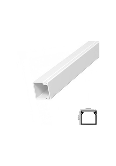Kablo Kanalı 40x25 Mm 2 Metre Yapışkan Bantlı 4 Adet Belirtilmemiş