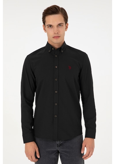 U.s. Polo Assn. Erkek Siyah Gömlek Basic 50296757-vr046 Siyah