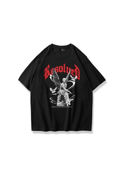 Tarzsokak Unisex Resolved Tshirt Siyah Siyah