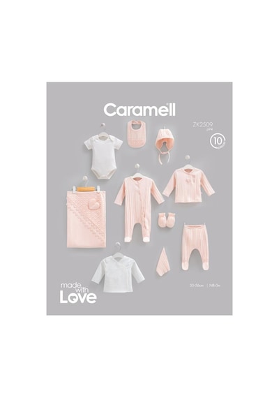 Caramell %100 Pamuk Very Nice 10'lu Set 0-3 Ay 50-56 Cm Bej Crml.zk2509.bej