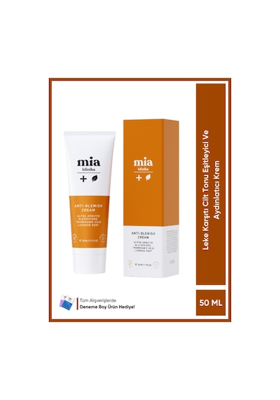 Mia Klinika Cilt Beyazlatıcı ve Ton Eşitlemeye Yardımcı Leke Kremi 50 ML