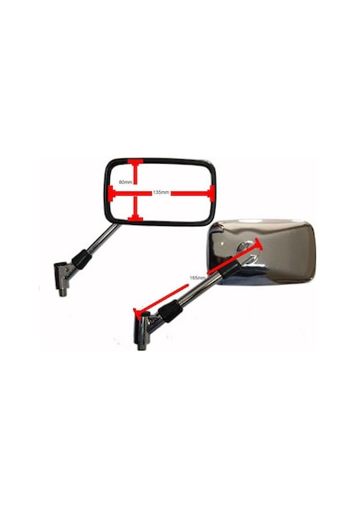 Chopper Motosiklet Aynası 10mm Krom