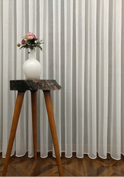 Evdepo Home Kullanıma Hazır Sade Tül Perde