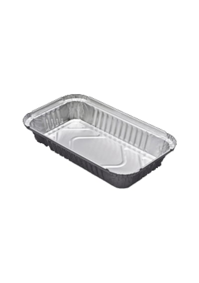 Şeylişeyler - Alüminyum Dikdörtgen Sütlaç Ve Yemek Kabı 750 Gr + Kapaklı Set - 20x12 Cm 787/l 100 Adet