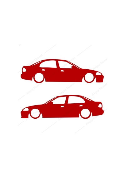Honda Civic Sticker Civic Gölge Sticker Honda Oto Sticker