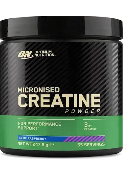 Optimum Nutrition Micronized Creatine Powder Blue Raspberry 247.5gr Aromalı