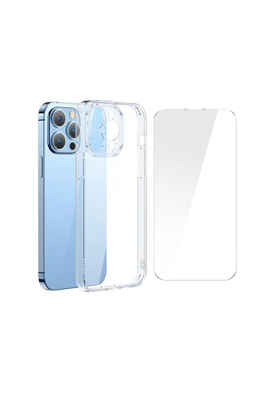 Baseus Superceramic Series İphone 14 Pro 6.1 Koruyucu Cam Kılıf + Full Tempered Ekran Koruyucu Set- 5775