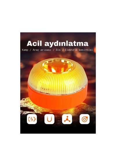 Araba Acil Durum İkaz Lambası Araç Uyarı Lambası Su Geçirmez Araba Feneri Güvenlik Aksesuar Lambası
