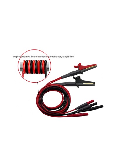 Tl200 Lcr Metre Test Cihazı 4 Dört Telli Silikon Test Uçları Kurşun Terminal Kelvin Klips Timsah 4 Mm Muz Fişli