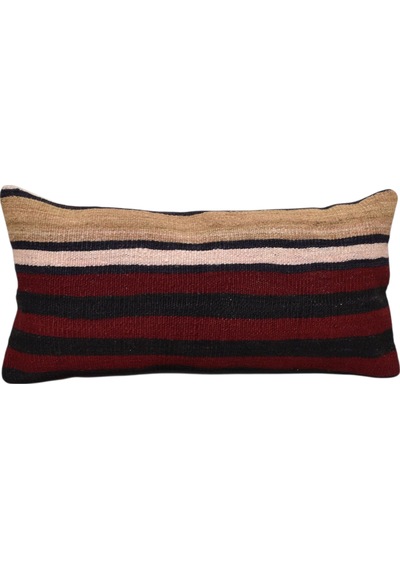 Zehra Abla Halı Yeni El Dokuma Dekoratif Lumbar Kilim Kırlent Yastık Kılıfı 6166