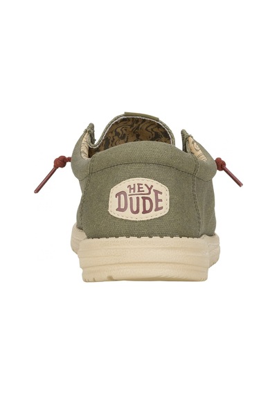 Oxford Klasik Erkek Hd.41873-337 Hey Dude Wally Waxed Canvas Olive Siyah