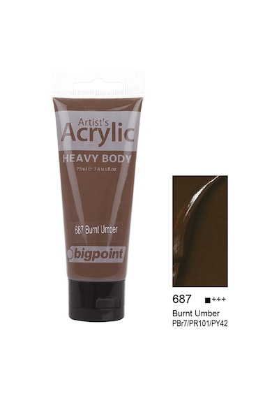 Bigpoint Akrilik Boya 75 ml Burnt Umber 687