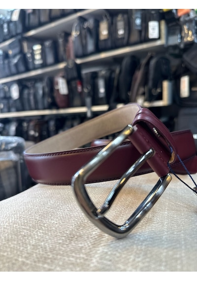 Trg Polo Bordo Deri Erkek Kemer