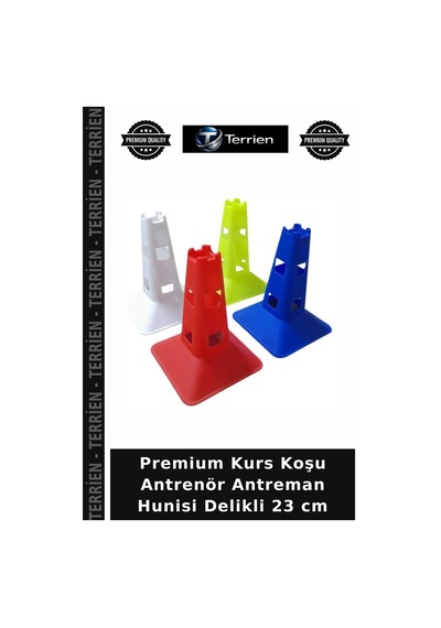 Premium Kurs Koşu Antrenör Antreman Hunisi Delikli 23 Cm Çok Renkli