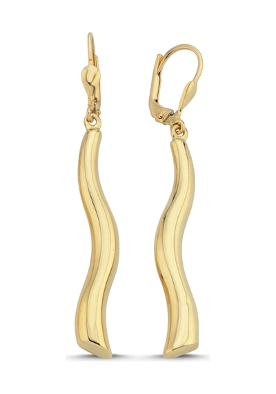 14 Ayar Curled Altın Küpe Sarı 83225063