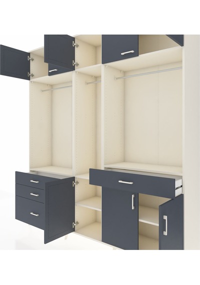 Hyperion Dolap 8 Raflı 4 Çekmeceli 3 Askılı 220x44x243 Aytaşı-antrasit/antrasit Çok Renkli Hyperion Dolap 8 Raflı 4 Çekmeceli 3 Askılı 220x44x243 Aytaşı-antrasit/antrasit Çok Renkli
