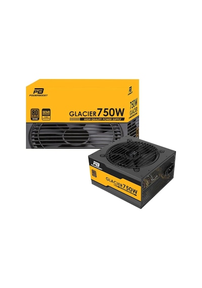 Power Boost BST-ATX750B Glacier 750W 80+ Bronze 12 CM Fanlı Yarı Modüler Güç Kaynağı