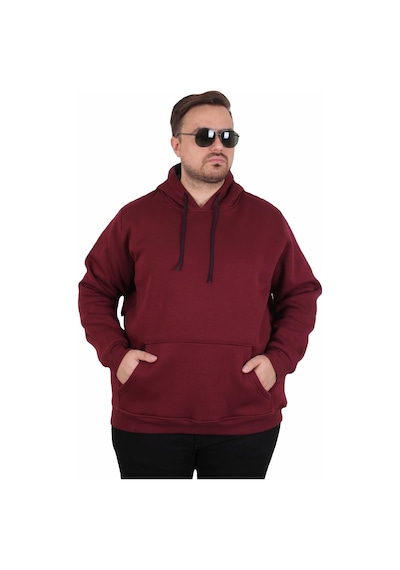 Moc Grande Mocgrande Büyük Beden Erkek Basic Sweat Kapüşonlu 11700 Murdum Murdum