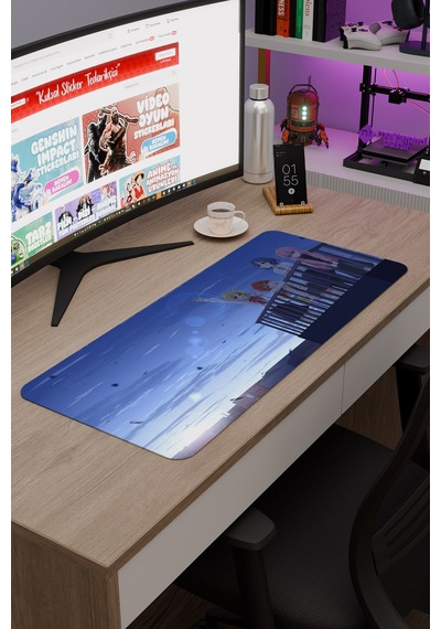 Bochi The Rock Anime V5 - 70x30 Xl Gaming Kauçuk Kaymaz Taban Mouse Pad Fare Altlığı