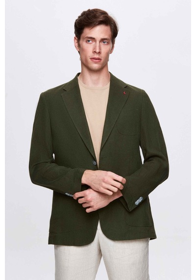 D's Damat Ds Damat Regular Fit Haki Düz Kumaş Ceket 4hc04s2024362 Haki