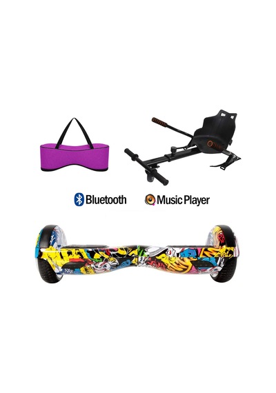 Citymate Elektrikli Kaykay Hoverboard Akıllı Denge 6.5 Inch + Hoverkart + Çanta Extrem49 Paket D01