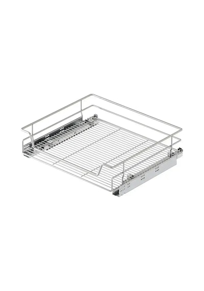 Starax Bağımsız Çift Açılım Gizli Raylı Çekmece Frenli Krom Modül 40cm S-2332-c