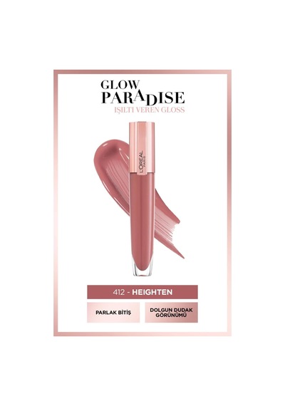 Brilliant Signature Plump İn Gloss Ruj 412, Heighten Çok Renkli