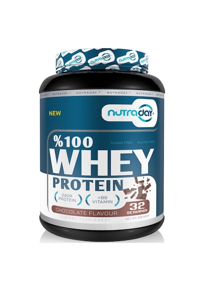 Whey Protein 976 Gr Çikolata Aromalı Protein Tozu 24 Gram Protein 32 Servis